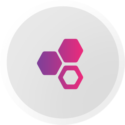 Three hexagons icon